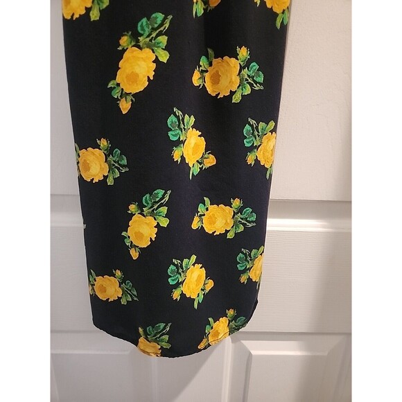 L8ter Sun Dress Black Floral Womens Size Small Tank Top Style Above the Knee - Picture 8 of 9